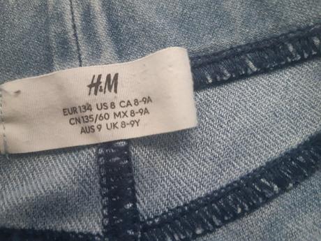 Zvonové jeansy, h&m,134