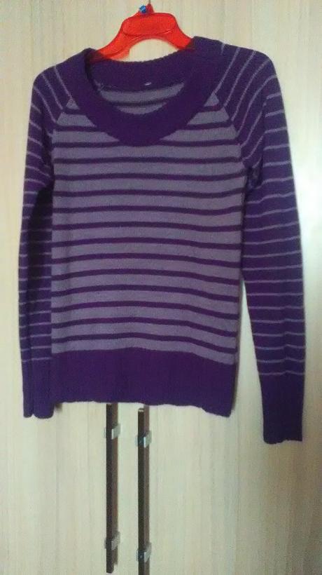Fialový pulóver, takko,m