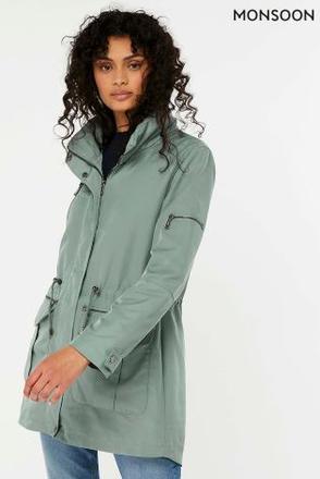 Bledozelená bunda, monsoon,l