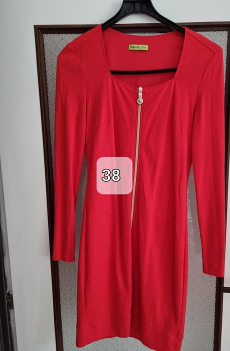 Červene šaty versace, versace,38