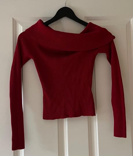 Tmavočervené tričko/svetrík, h&m, s/36, h&m,s