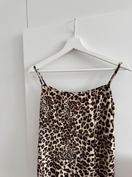Leopardie šaty / leopard print maxi šaty, s