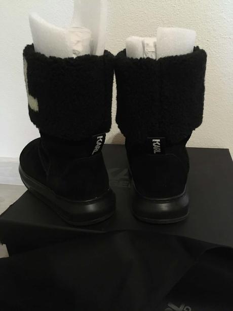 Karl lagerfeld kozene nepremokave cizmy-snehule, karl lagerfeld,38