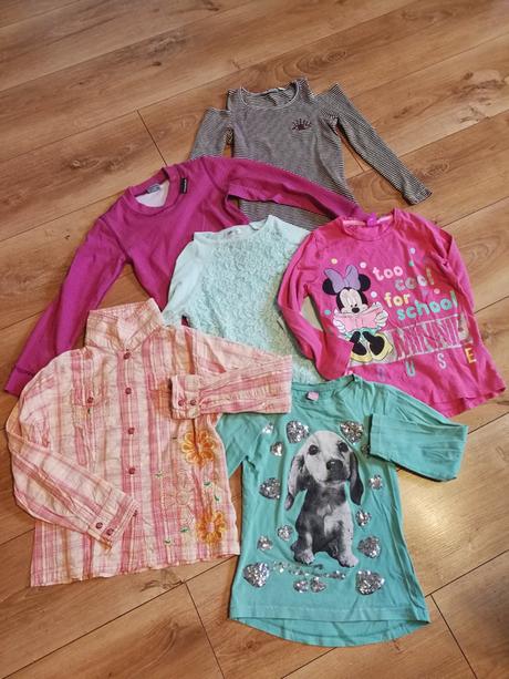 Tričká dlhy rukáv 6 ks, 116