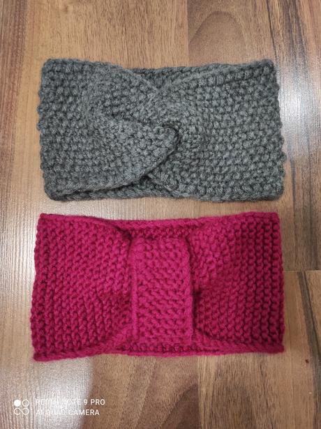 Dámska pletená čelenka, m