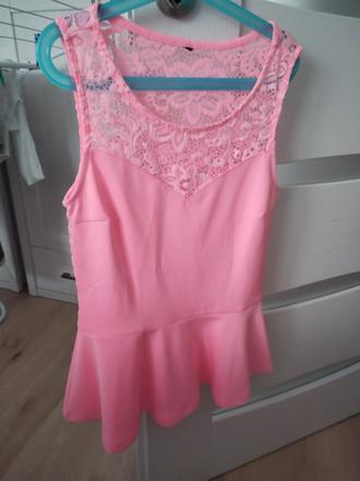 Peplum top neonovy xs/s, s