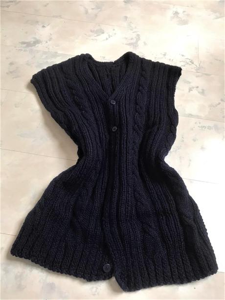 Teplá vlnená vesta, xl