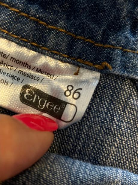 Dievčenská rifľová sukňa s trakmi ergee (86), ergee,86