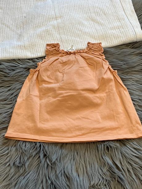 Dievčenské tričko s nápismi broskyňové h&m (80), 80