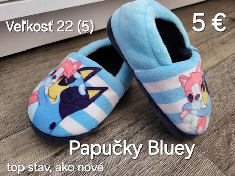 Papučky bluey, veľkosť 5/22, 22