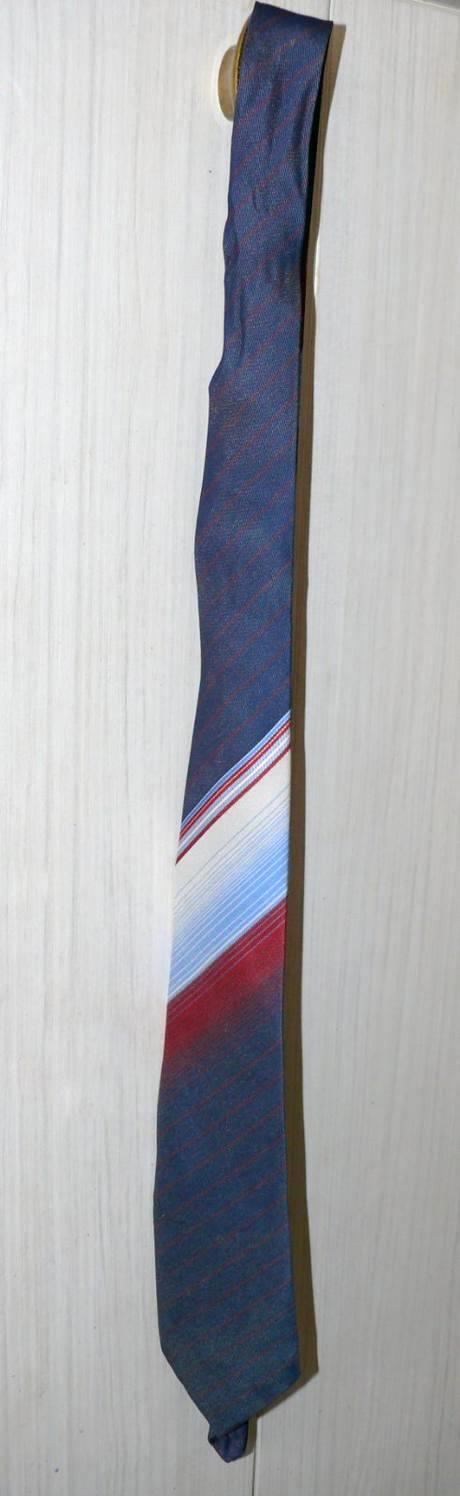 Pánska kravata tmavo-modrá s bordovou, 