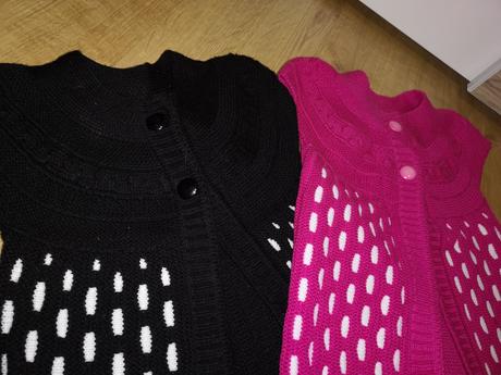 2ks vestičky, čierna plus cyklamenová, 104