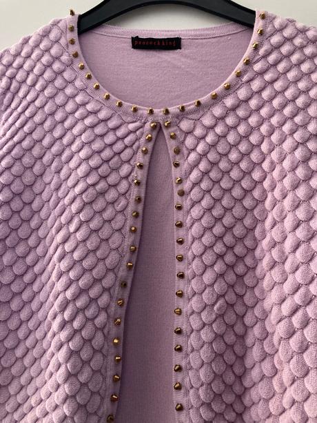 Ružové pletené šaty / dievčenský set, 146