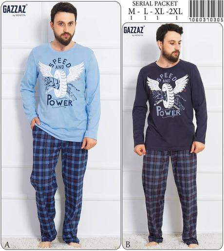 Pánske bavlnené pyžamo, l / m / xl / xxl