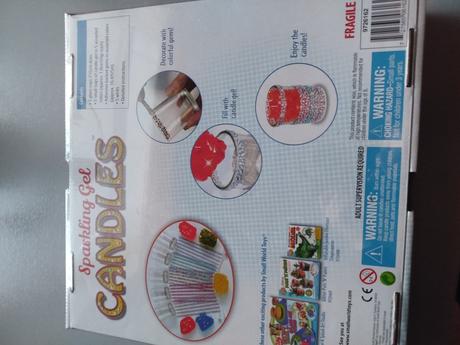 Sparkling gel candles, 