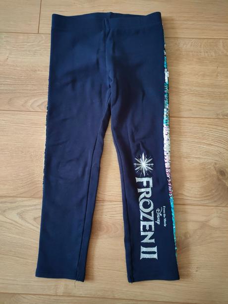 Zateplené legíny h&m frozen. veľ.110 top stav, h&m,110