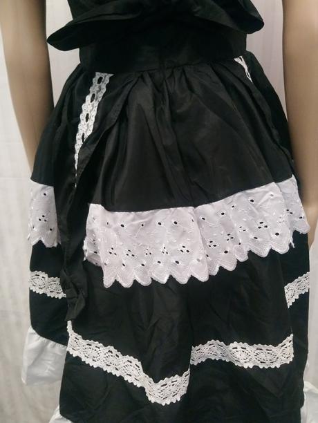 2 dielny kostým slúžka lolita, chyžná, xs,