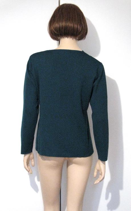 Tmavozelený tenký pulóver, m