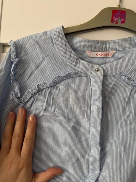 Bledomodra bluzka, camaieu,38