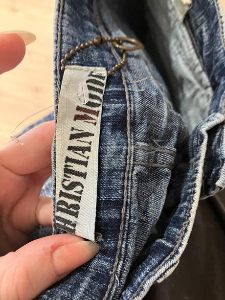 Dámska tmavomodrá rifľová minisukňa s výšivkou, 36 / s