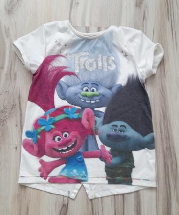 Dievčenské tričko trolls č.116/122, 116