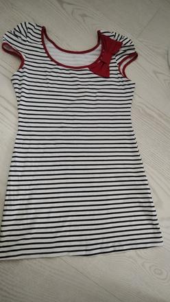 Pruhovana tunika šaty, s