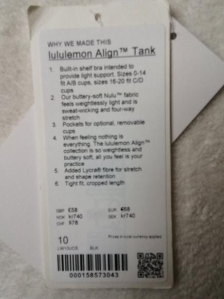Lululemon align tank top, veľ. s, pc - 68eur, s