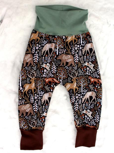 Zimné softshellové nohavice, lesné zvieratká, 74 - 140