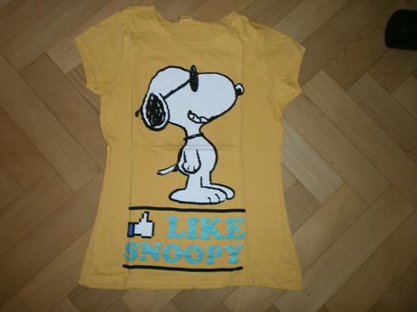 Žlté módne tričko s potlačou, 158