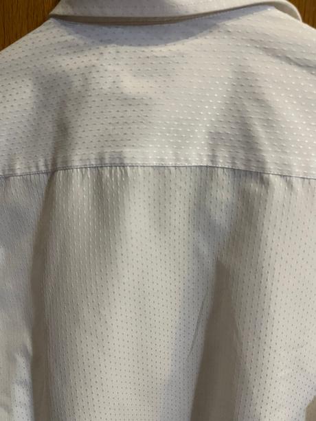 Elegantná biela pánska košeľa s modrými detailmi, l