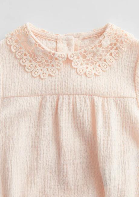 Romanticke bodynko zara s hackovanym golierikom, zara,80