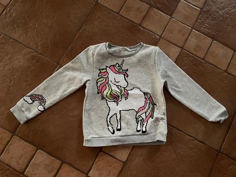 Mikina s jednorozcom, h&m,122