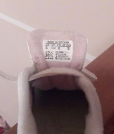 Bielo ruzove tenisky adidas vnutro 14,5 cm, adidas,22