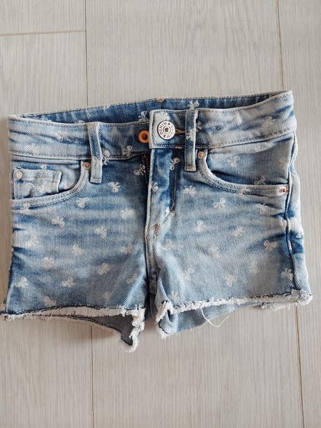 Riflove kratase s maslickami, denim,104