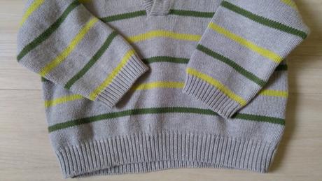 Šedý pruhovaný pulóver, f&f,74