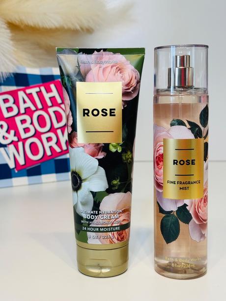 Bath & body works telový krém a sprej rose, 
