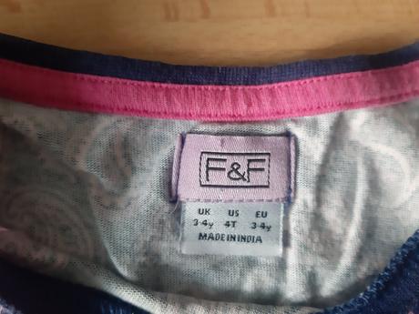 Fialové dievčenské tričko, f&f,110