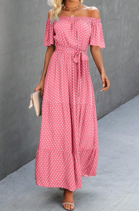 Letné bodkované šaty, 36 / 38 / m / s