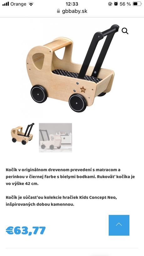 Drevený kocik zn.kids concept original,