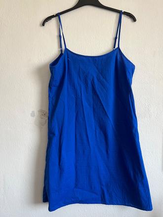 Kralovska modra bavlnene letne saty s, s