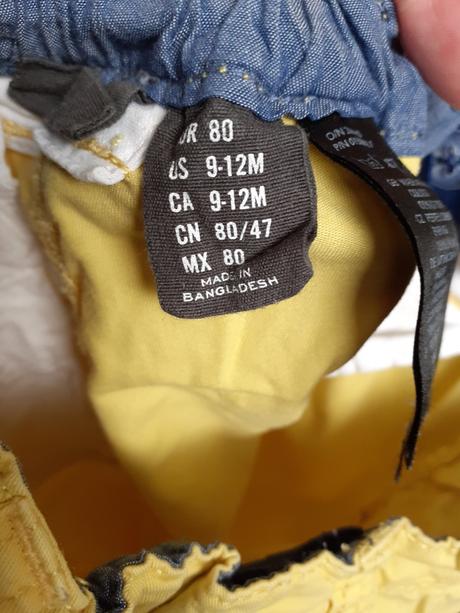 Letne nohavice, h&m,80