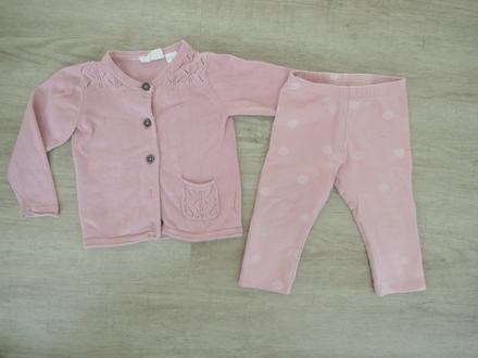 Súprva leginy a sveter 9-12 mes. veľ. 80, h&m,80