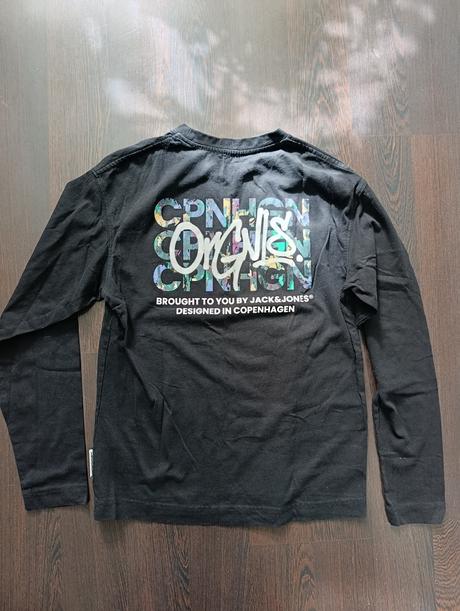 Jack & jones chlapčenské čierne tričko, 164