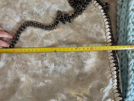 Zlatá veľká kabelka, 1x nosená, 