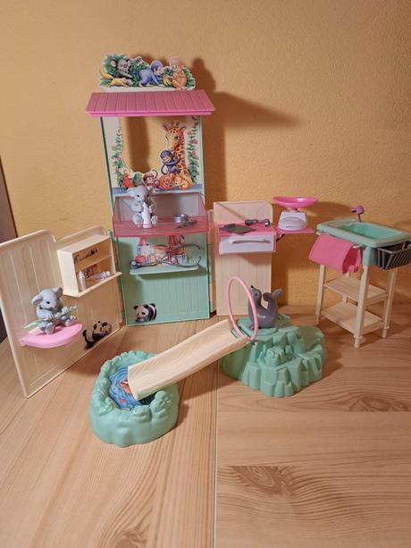Barbie zoo babies folding playset 2000, 