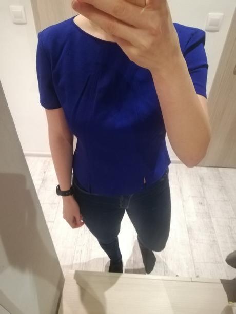 Kráľovsky modrá kratšia blúzka, m