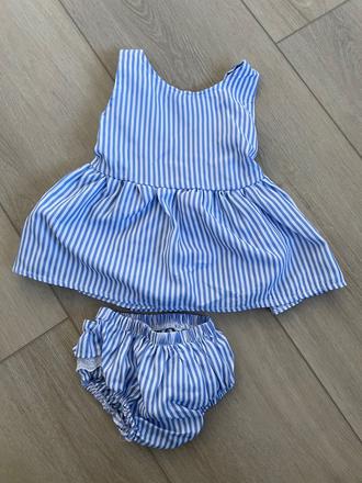 Pásikavé šaty s mašľou, 74