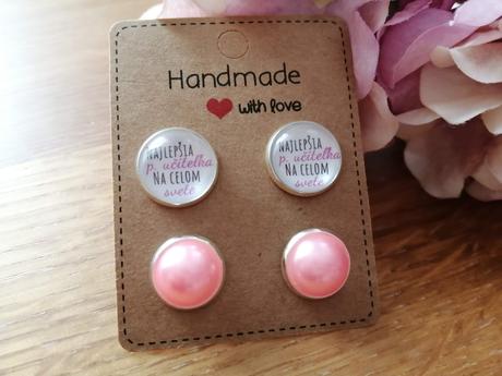 Náušnice napichovačky najlepšej pani učiteľke, 