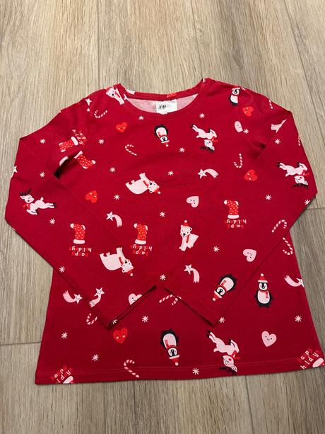 Vianočné pyžamko h&m 122/128, h&m,122