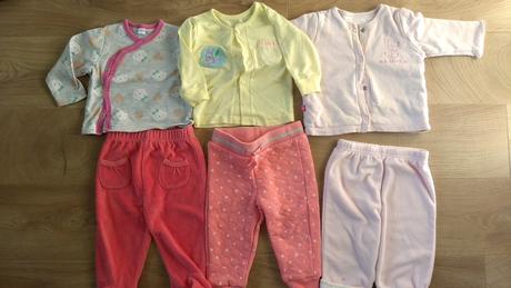 3x nohavice+ 3x tricka 62/68 cena spolu, 62